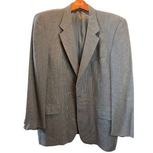 Joseph Abboud Nordstrom Mens Tweed Coat Suit Blazer Single Breasted Blue Size 44